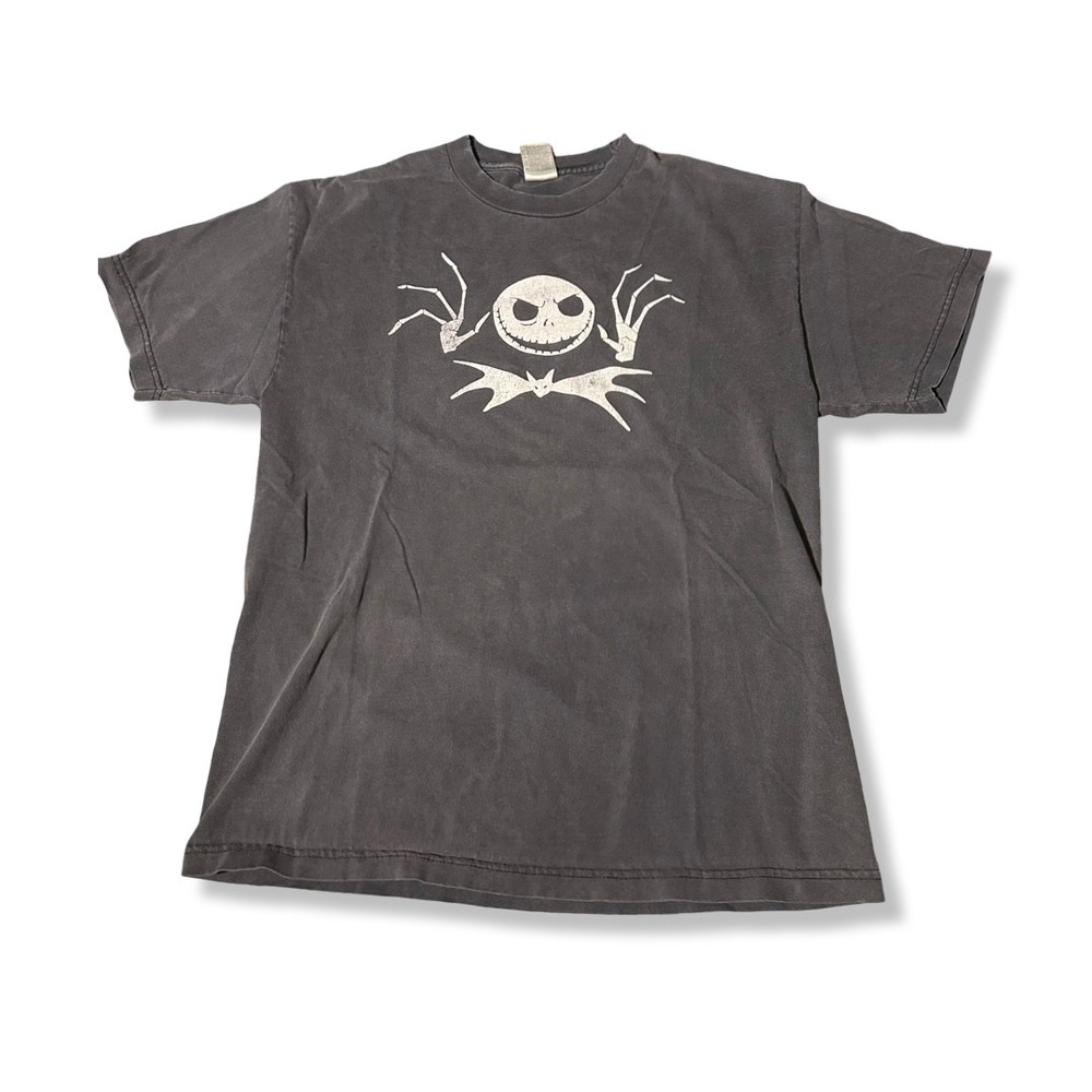 VTG Y2K T-Shirt Mens L Black Excellent Jack Skellington Nightmare Before Xmas